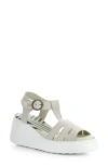 Fly London Duma Platform Wedge Sandal In 001 Cloud Ceralin