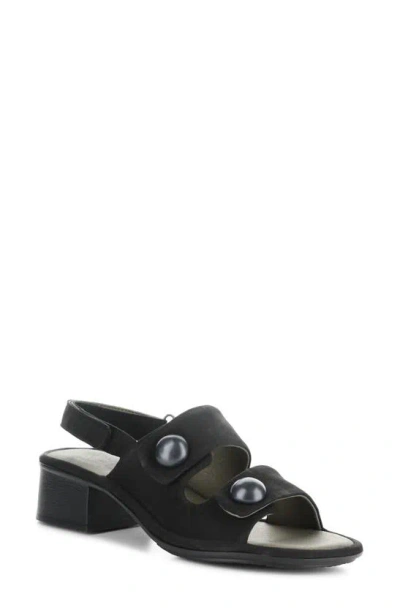 Fly London Ebla Slingback Sandal In 000 Black Cupido