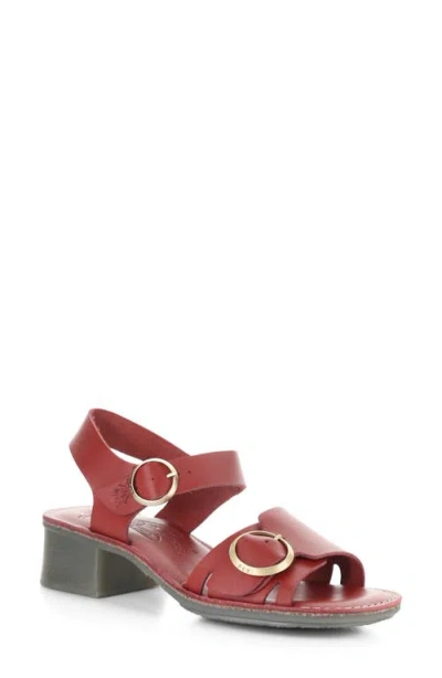Fly London Ebli Ankle Strap Sandal In Burgundy