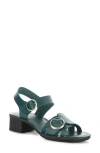 Fly London Ebli Ankle Strap Sandal In Dark Moss