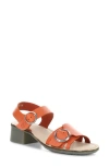 Fly London Ebli Ankle Strap Sandal In Scarlet/natural