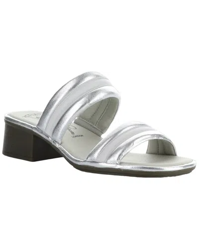 Fly London Eity Metallic Leather Sandal In Silver