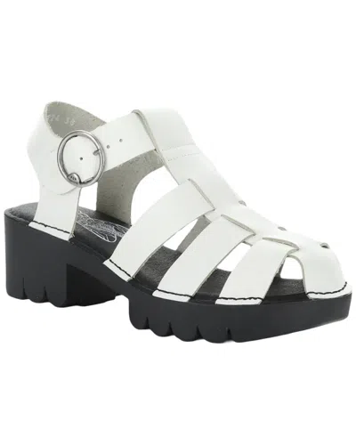 Fly London Emme Leather Sandal In White