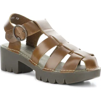 Fly London Emme Platform Fisherman Sandal In Brown