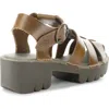 Fly London Emme Platform Fisherman Sandal In Camel