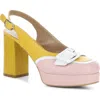 Fly London Evah Slingback Platform Pump In Multi