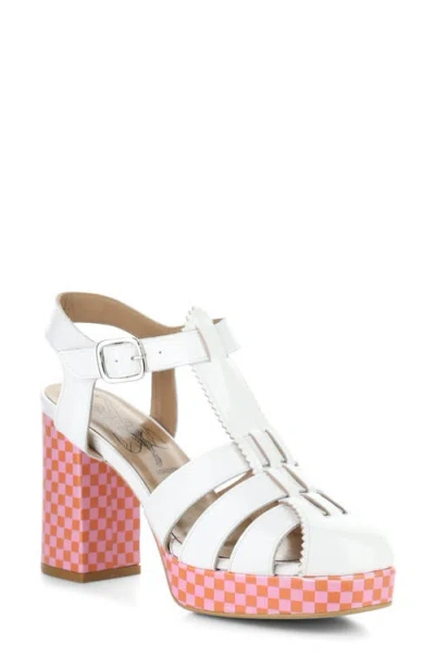 Fly London Evit Ankle Strap Platform Sandal In White