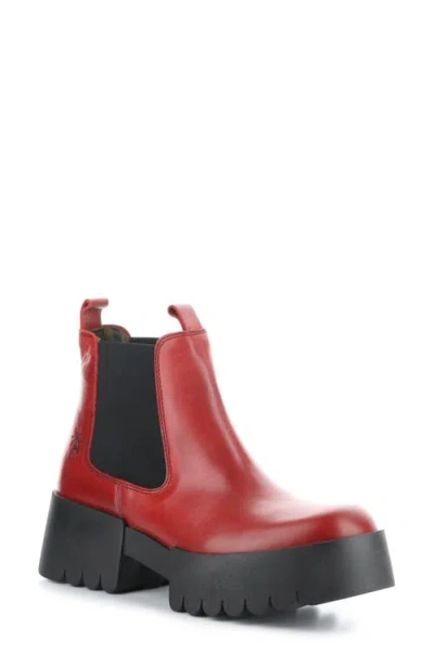 Fly London Exia Lug Sole Chelsea Boot In Red Rug