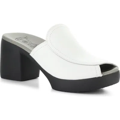 Fly London Flae Platform Sandal In White