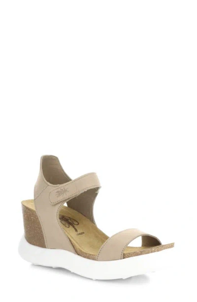 Fly London Gogo Platform Wedge Sandal In 005 Taupe Cupido