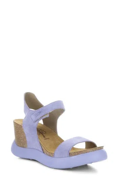 Fly London Gogo Platform Wedge Sandal In Purple