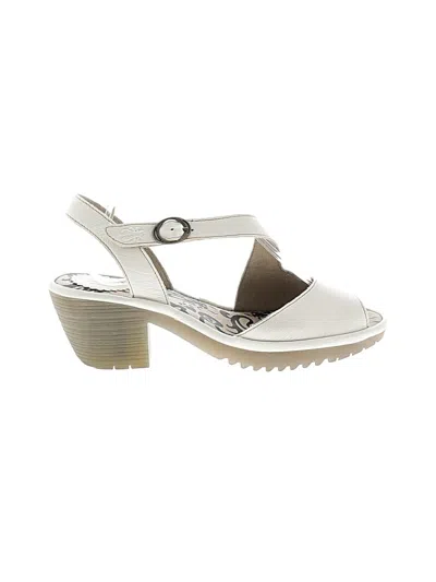 Pre-owned Fly London Heels In White