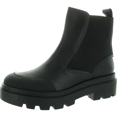 Fly London Jeba 879 Womens Mixed Media Leather Chelsea Boots In Black