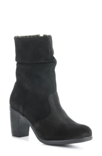 Fly London Klei Bootie In Black Oil Suede