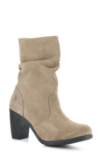 Fly London Klei Bootie In Taupe Oil Suede