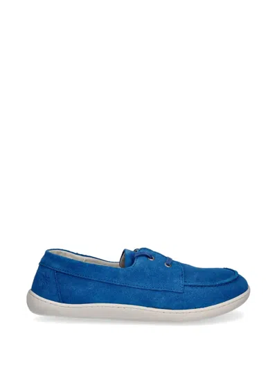 Fly London Lace-up Suede Loafers In Blue