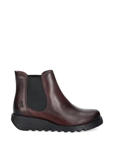 Fly London Leather Chelsea Boots In Brown