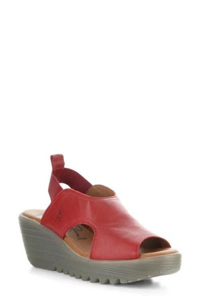 Fly London Liku Slingback Platform Wedge Sandal In Multi