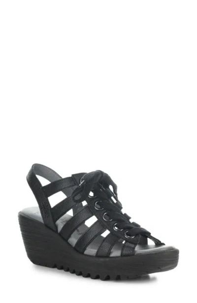 Fly London Litu Strappy Platform Wedge Sandal In Multi