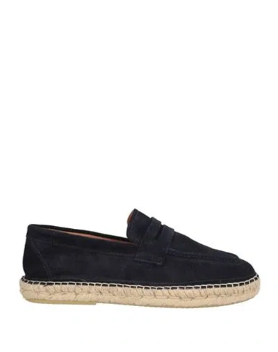 Fly London Man Espadrilles Midnight Blue Size 10 Leather In Multi