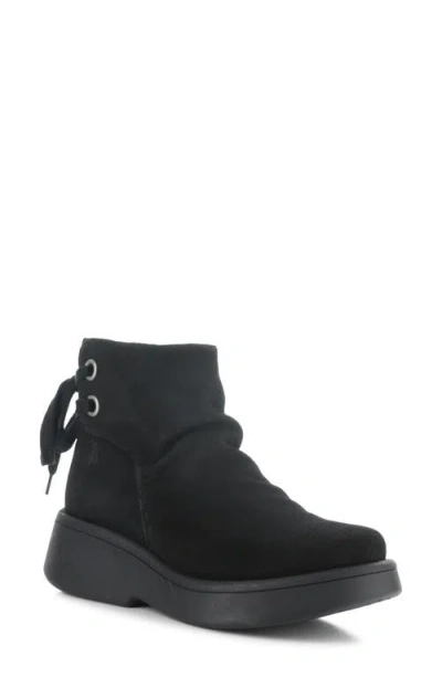 Fly London Mebs Bootie In 003 Black Oil Suede