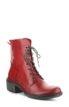 Fly London Milu Lace-up Leather Boot In Red Rug