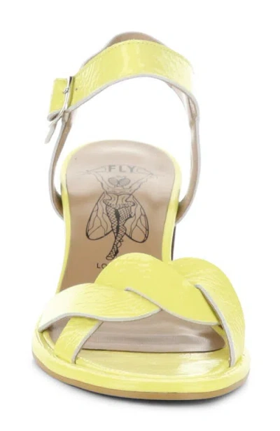 Fly London Moji Ankle Strap Sandal In Lemon