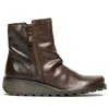 Fly London Mon944fly - Women's Wedge Heel Leather Ankle Boots