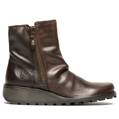 Fly London Mon944fly - Women's Wedge Heel Leather Ankle Boots