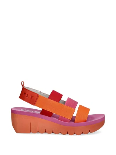 Fly London Multi-strap Platform Sandals In Black