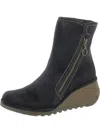 FLY LONDON NELA407FLY WOMENS SUEDE LOGO ANKLE BOOTS