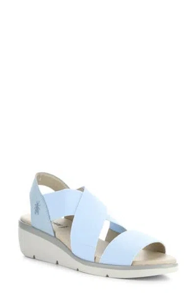 Fly London Noli Slingback Wedge Sandal In Blue