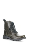 Fly London Ragi Combat Boot In Green