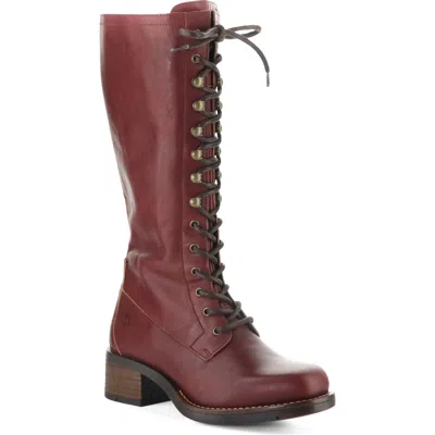 Fly London Reil Leather Tall Boot In 003 Red