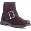 Fly London Rily Bootie In Purple Oil Suede