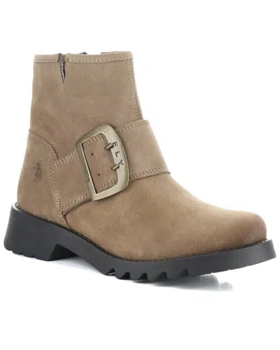 Fly London Rily Suede Boot In Beige
