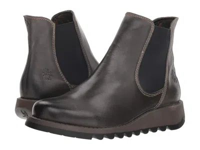 Fly London Salv Women's Shoes Diesel Rug: Eu 36 (us Women's 5.5-6) M, Leather In Black