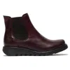 Fly London Salv195 - Women's Wedge Heel Leather Chelsea Ankle Boots
