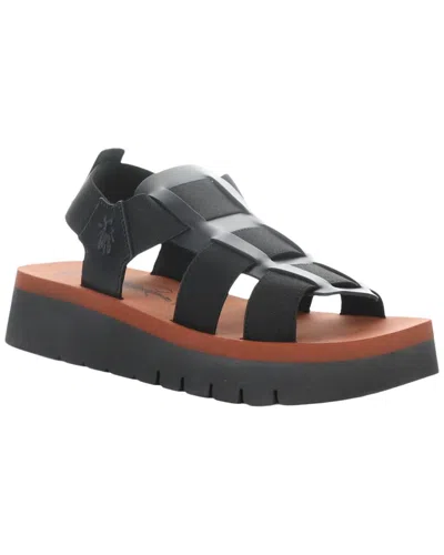 Fly London Samb Leather Sandal In Black