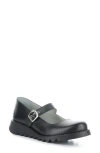 Fly London Samp Mary Jane Loafer In Black Rug