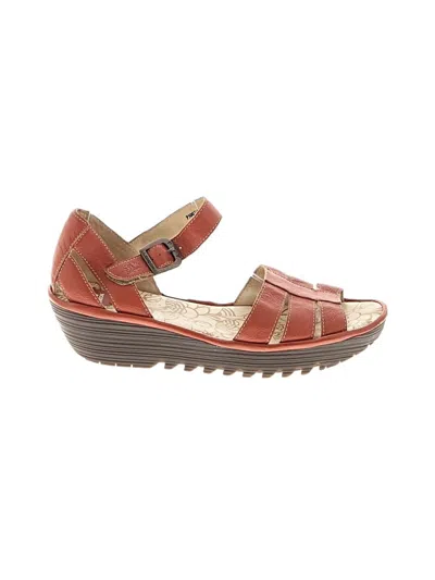 Pre-owned Fly London Sandals In Orange
