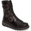 Fly London Scop Boot In Black Leather