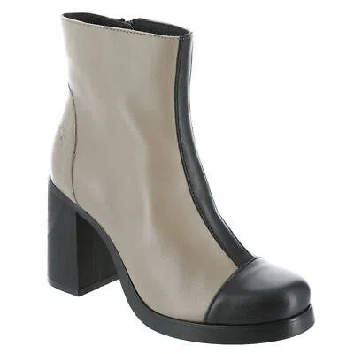 Pre-owned Fly London Stir Women's Boot In Black/taupe