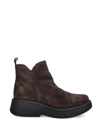 Fly London Suede Ankle Boots In Brown