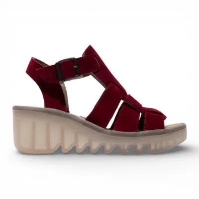 Fly London Suede Leather Wedge Sandals Stylish Comfort Wedge Heel Shoes In White