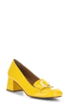 Fly London Sufi Block Heel Pump In Yellow