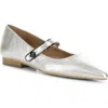 Fly London Suln Pointed Toe Flat In Silver