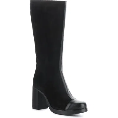 Fly London Susi Knee High Platform Boot In Black In 002 Black Dublin/ Oil