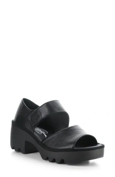 Fly London Taar Platform Sandal In Black
