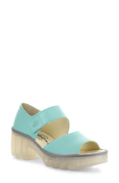 Fly London Taar Platform Sandal In Mint